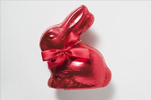 巧克力兔,红色,箔