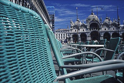 椅子,正面,大教堂,威尼斯,威尼托,意大利