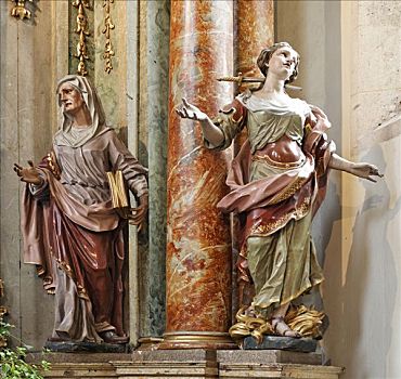 雕塑,教区教堂,下奥地利州,奥地利,欧洲