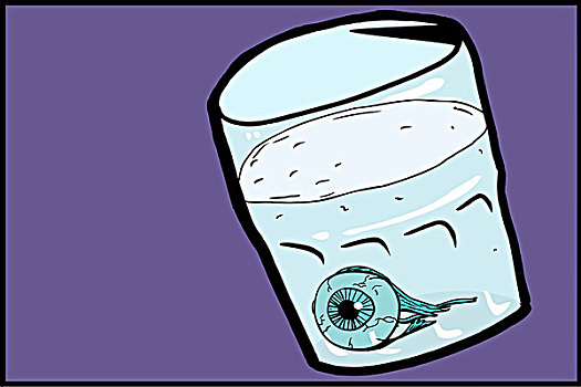 眼球,杯子,水