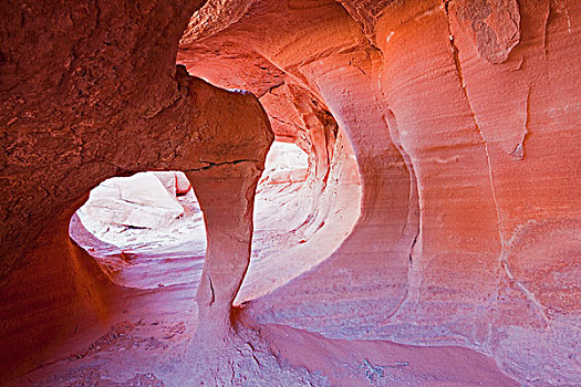 拱形,岩石构造,小,洞穴,火焰谷州立公园,内华达,美国