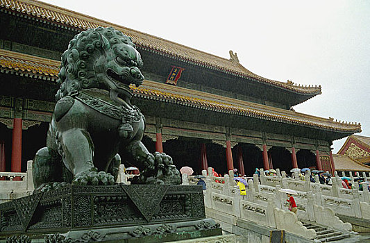 北京故宫太和门狮子