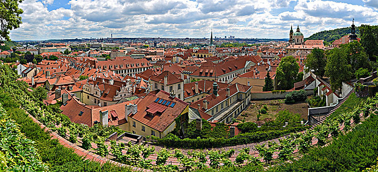 风景,布拉格城堡,老城,布拉格,波希米亚,捷克共和国,欧洲