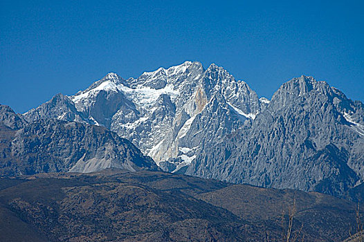 长,掸邦,玉,龙,雪,山,丽江,云南,中国,十二月,2006年