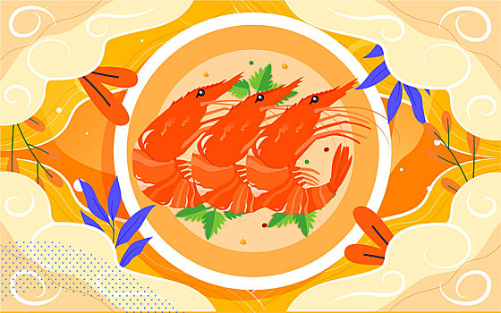 海鮮美食傳統(tǒng)節(jié)日春節(jié)團(tuán)圓新年慶典餐飲海報(bào)