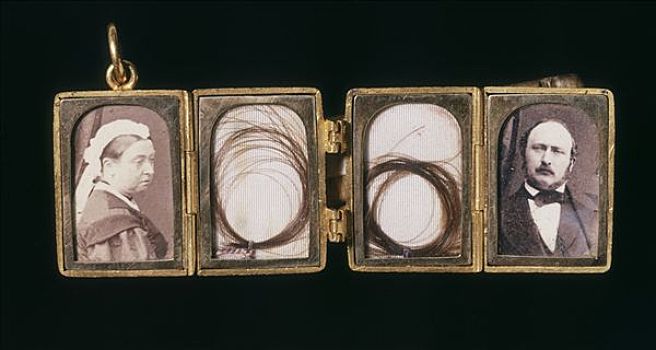 黄金,盒式小吊坠,维多利亚皇后,褐色,19世纪,艺术家,未知