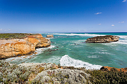 海洋,道路,靠近,彼得伯勒,澳大利亚,坎贝尔港国家公园,岩石构造,堆积,十二使徒岩,海岸,许多,船,灾难