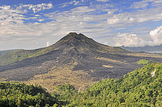 风景,巴图尔,火山,巴厘岛,印度尼西亚