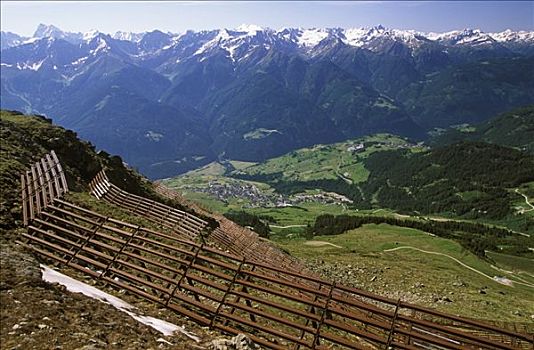雪崩,安全,栅栏,提洛尔,奥地利