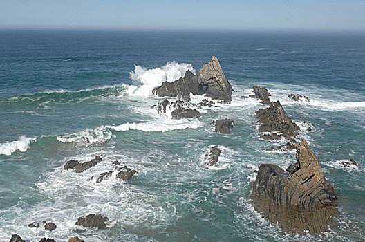 葡萄牙,西海岸,自然,海洋,海岸,石头