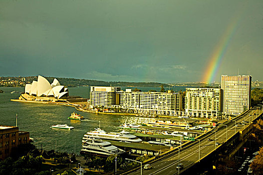 彩虹,悉尼歌剧院,悉尼,澳大利亚