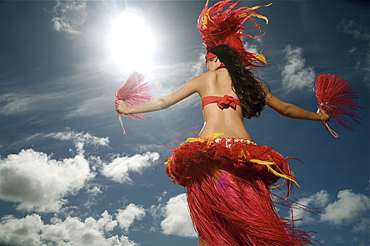 夏威夷,考艾岛,美女,女孩,跳舞,草裙舞,海洋,海岸线