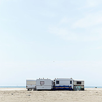 房车,海滩