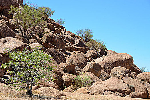 圆,石头,杜维尔方丹,达马拉兰,纳米比亚,非洲