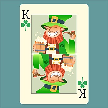 纸牌,国王,绿色,白天