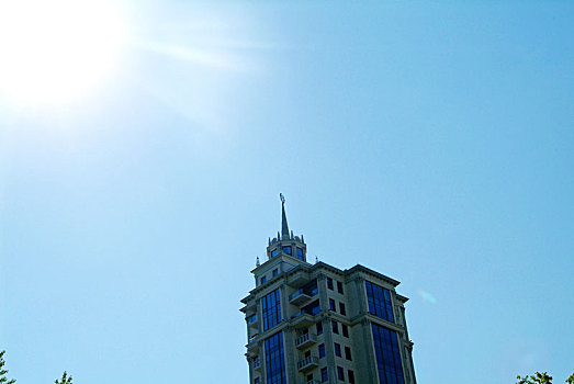 屋顶,现代建筑,蓝色背景,天空,背景,莫斯科