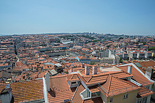 葡萄牙,里斯本,风景,城堡,大幅,尺寸