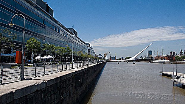 阿根廷,布宜诺斯艾利斯,新,区域,景色,桥,建筑师