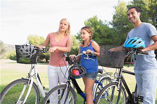 家庭,决定,自行车,公园