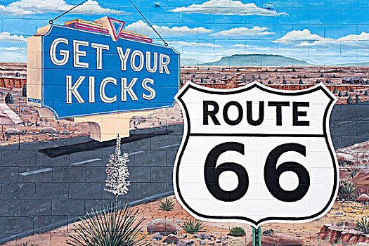 66号公路,壁画,墙壁,新墨西哥,美国