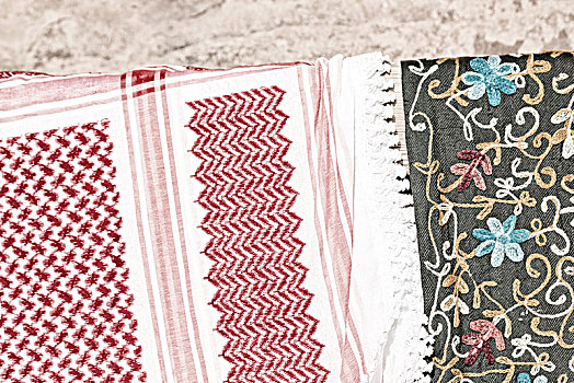 纹理,棉布,传统,象征,阿拉伯,围巾,背景,抽象