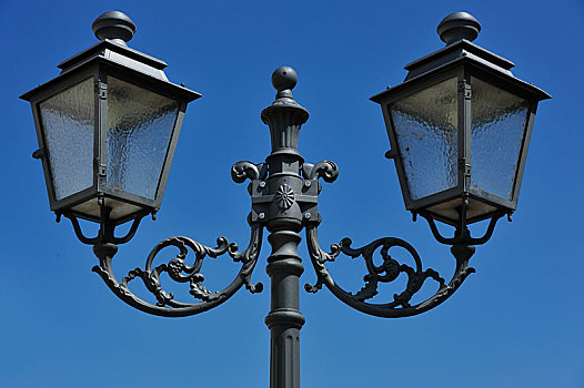 怀旧,一对,灯笼,弗兰克尼亚,巴伐利亚,德国,欧洲