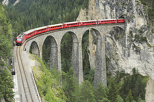 列车,高架桥,瑞士