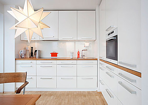 厨房,白色,摆饰,木质,合适,炊具,星形,灯