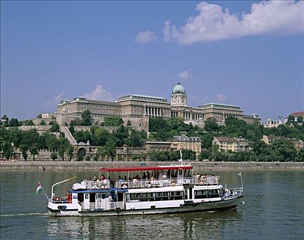 多瑙河,游船,布达佩斯,匈牙利