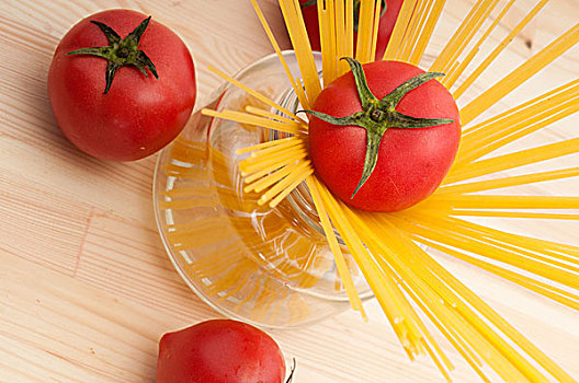 新鲜,西红柿,意大利面