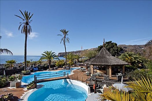 游泳池,酒店,干盐湖,圣地亚哥,加纳利群岛,西班牙,欧洲