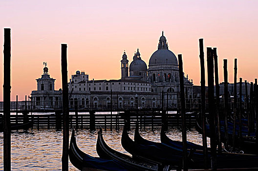 小船,圣马利亚,行礼,教堂,威尼斯,意大利,欧洲