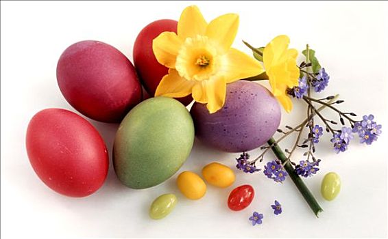 复活节彩蛋,糖豆,春花