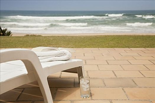 休闲椅,内庭,正面,海滩,南非