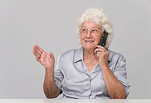 老人,女人,手机,电话
