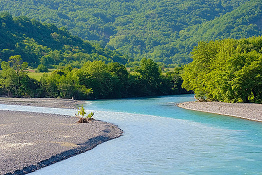 河,湾流,希腊,吉洛卡斯特拉,阿尔巴尼亚,欧洲