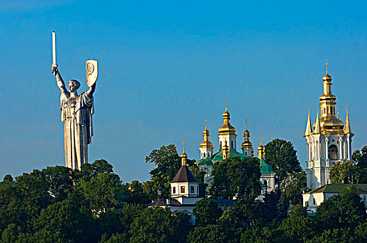 祖国,雕塑,基辅,乌克兰,欧洲
