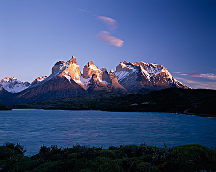 山脉,托雷德裴恩国家公园,巴塔哥尼亚,麦哲伦省,智利,南美