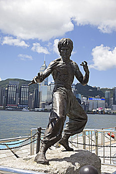 雕塑,李小龙,星光大道,九龙,香港