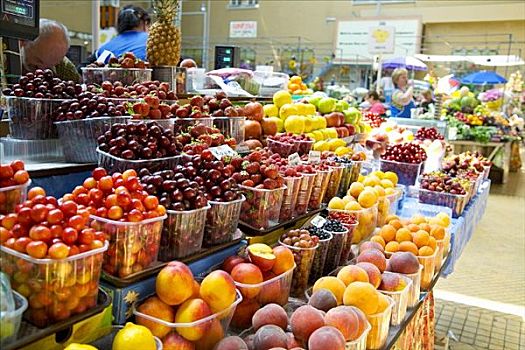 种类,水果,市场货摊,乌克兰