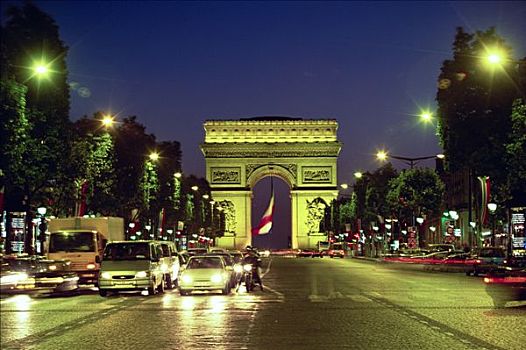 拱形,香榭丽舍大街,巴黎,法国