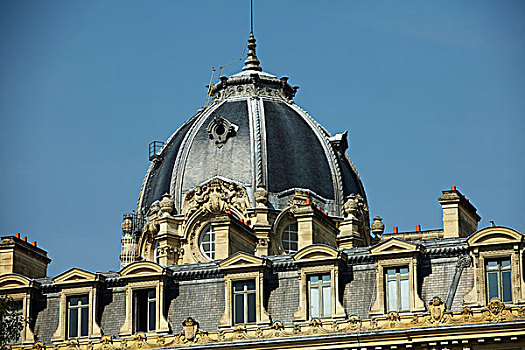 圆顶,烟囱,上面,建筑,巴黎,法国