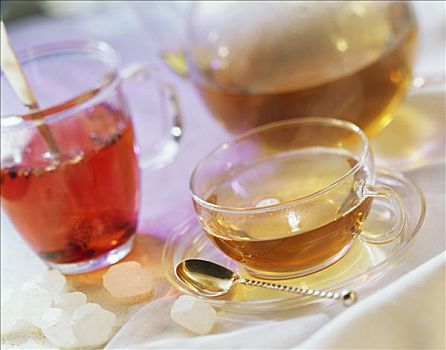 茶杯,玻璃杯,果茶,玻璃茶壶