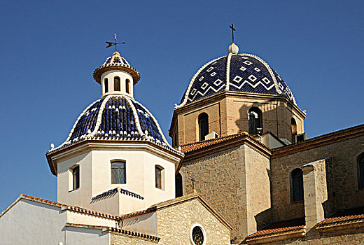 教区教堂,白色海岸,西班牙,欧洲
