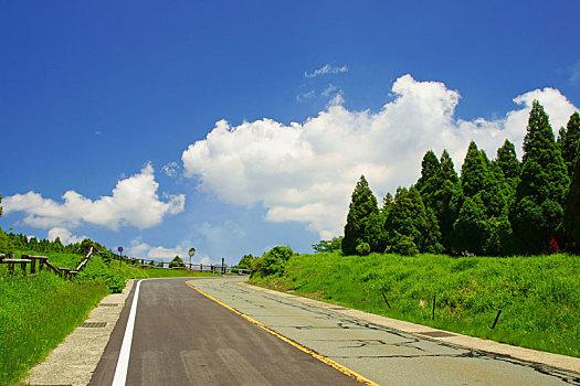 全景,线条,熊本,日本