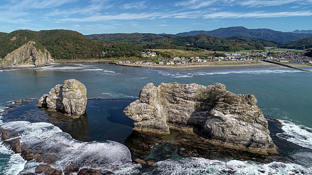 石头,城镇,北海道,日本