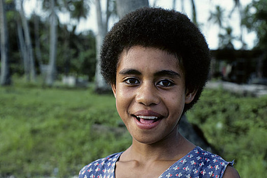 斐济群岛,维提岛,斐济人,女孩,肖像