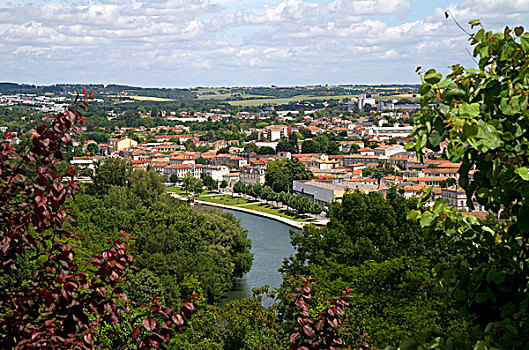 风景,河,西南部,法国