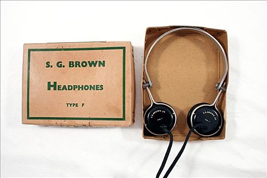 褐色,耳机,20世纪50年代
