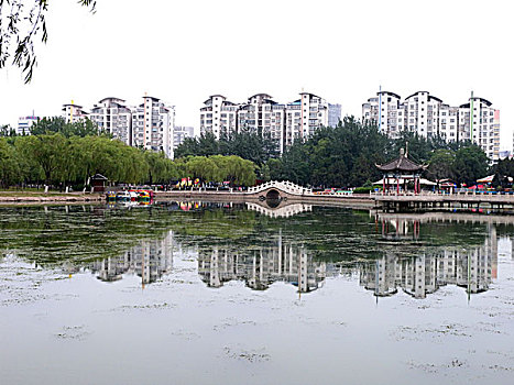 秦皇岛,汤河,住宅,建筑,风景,倒影